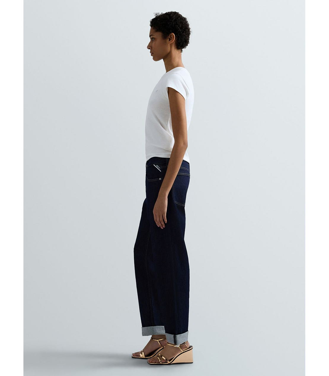 ストレートボーイフィットAUBRY インディゴストレッチデニム 詳細画像 ダークブルー 4